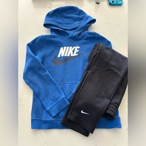 Nike Blue Hoodie and Black Pants Kids
